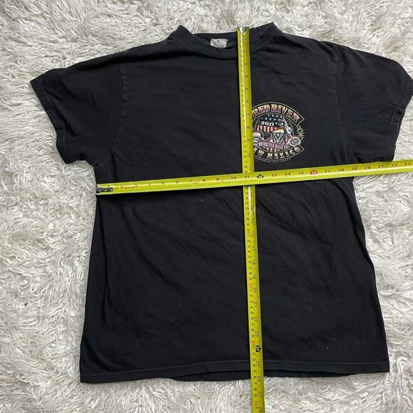Red River Motorcycle Rally 2011 T Shirt Size Large Distressed - Picture 2 of 5